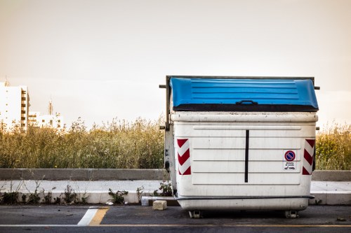 Community engaging in waste recycling