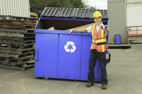 Waste sorting and recycling at a Leyton business site
